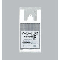 福助工業 レジ袋 イージーバッグ チェック(中) 00597299 1ケース(1000個(100個×10)（直送品）