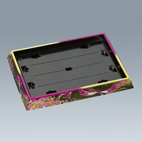 福助工業 寿司桶 新角桶410H 蒔絵紫 00639586 1ケース(120個(10個×12)（直送品）