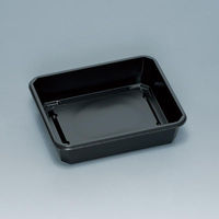 福助工業 弁当容器 M-16SH 黒 00652086 1ケース(600個(50個×12)（直送品）