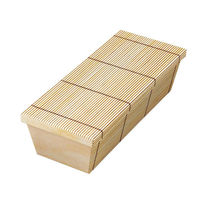 神堂 弁当容器 04666 華美包み 竹スダレ 長角細 00695555 1ケース(100個(25個×（直送品）