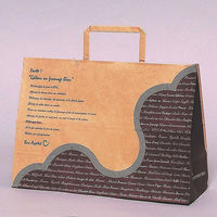 福助工業 紙手提げ袋 ラッピーバッグ No.3-SS フランス語(未晒) 00744073 1ケース(300個(50個×6)（直送品）