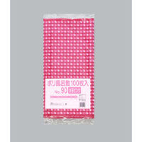 福助工業 ポリ風呂敷 No.90 水玉ピンク 100枚入り 00754214 1ケース(500個(100個×5)（直送品）