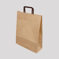 福助工業 紙手提げ袋 ラッピーバッグNo.2 未晒無地 BH 00754281 1ケース(200個(50個×4)（直送品）