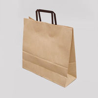 福助工業 紙手提げ袋 ラッピーバッグNo.3 未晒無地 BH 00754282 1ケース(300個(50個×6)（直送品）