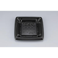 シーピー化成 惣菜容器 BFコモ角皿内15 黒 本体(N) 0146515000525 1ケース(900個(50個×18)（直送品）