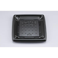シーピー化成 惣菜容器 BFコモ角皿内18 黒 本体(N) 0146518000525 1ケース(600個(50個×12)（直送品）