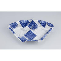 シーピー化成 鮮魚トレー V-扇10 氷角紺 0211310008490 1ケース(900個(50個×18)（直送品）