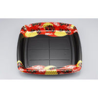 シーピー化成 寿司桶 SF弓桶4 舞扇赤 本体 0271104000955 1ケース(160個(10個×16)（直送品）