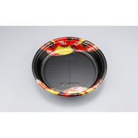 シーピー化成 寿司桶 SF丸桶3 舞扇赤 本体 0271303000955 1ケース(240個(10個×24)（直送品）