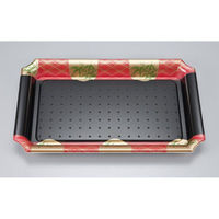 シーピー化成 刺身容器 SF盛皿58 笹山赤 本体 0275105803195 1ケース(300個(20個×15)（直送品）