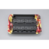 シーピー化成 発泡トレー SFプレート63 舞扇赤 0273506300955 1ケース(600個(50個×12)（直送品）