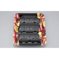 シーピー化成 発泡トレー SFプレート65 舞扇赤 0273506500955 1ケース(600個(50個×12)（直送品）