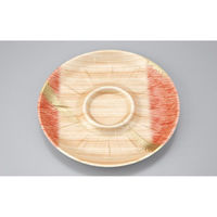 シーピー化成 発泡トレー SF丸皿255 浜唄茶 0273725501250 1ケース(400個(50個×8)（直送品）