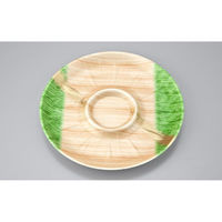 シーピー化成 発泡トレー SF丸皿255 浜唄緑 0273725502340 1ケース(400個(50個×8)（直送品）
