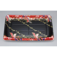 シーピー化成 刺身容器 SFシャチ盛39 結び舞赤 本体 0275503903775 1ケース(320個(10個×32)（直送品）