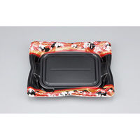 シーピー化成 寿司容器 SF華皿23 花かざり赤 本体 0275623004635 1ケース(1200個(50個×24)（直送品）