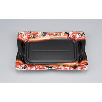 シーピー化成 寿司容器 SF華皿24 花かざり赤 本体 0275624004635 1ケース(900個(50個×18)（直送品）