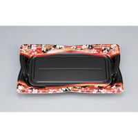 シーピー化成 寿司容器 SF華皿25 花かざり赤 本体 0275625004635 1ケース(800個(50個×16)（直送品）