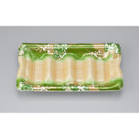 シーピー化成 寿司容器 SF華皿巻段4 小町緑 本体 0275674004675 1ケース(1500個(50個×30)（直送品）