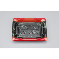 シーピー化成 寿司容器 SF港23 大理石赤 本体 0276423006155 1ケース(1200個(50個×24)（直送品）