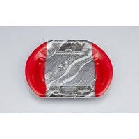 シーピー化成 刺身容器 SF磯浜半月4平 氷景赤 本体 0277004104215 1ケース(600個(50個×12)（直送品）