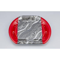 シーピー化成 刺身容器 SF磯浜半月6平 氷景赤 本体 0277006104215 1ケース(400個(50個×8)（直送品）