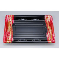 シーピー化成 刺身容器 SF鮨板38 そよ風赤 本体 0277638008075 1ケース(320個(10個×32)（直送品）