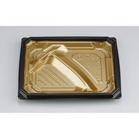 シーピー化成 弁当容器 BFNアルバ7-3平 本漆GB 本体 028010713A565 1ケース(600個(50個×12)（直送品）