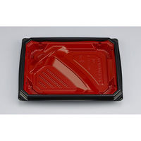 シーピー化成 弁当容器 BFNアルバ7-3平 本漆RB 本体 0280107132055 1ケース(600個(50個×12)（直送品）