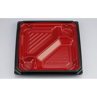 シーピー化成 弁当容器 BFNアルバ12-1平 本漆RB 本体 0280112112055 1ケース(400個(50個×8)（直送品）