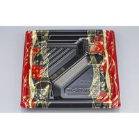 シーピー化成 弁当容器 BFNアルバ12-1平 ゆづる赤 本体 0280112118815 1ケース(400個(50個×8)（直送品）