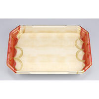 シーピー化成 発泡トレー L-カク4 波瓦赤 051510400A590 1ケース(300個(50個×6)（直送品）