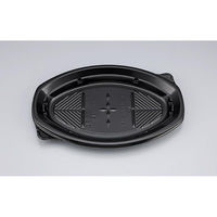 シーピー化成 惣菜容器 BFプレ小判31-21 黒 本体 0623312100525 1ケース(300個(10個×30)（直送品）