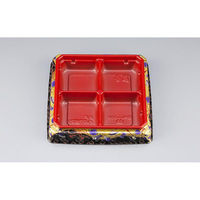 シーピー化成 どんぶり容器 BFハカマ膳21 こづち赤 本体(N) 0746121004575 1ケース(600個(50個×12)（直送品）