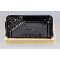 シーピー化成 どんぶり容器 BFハカマ重6 杉板黒 本体(N) 0746206002115 1ケース(800個(50個×16)（直送品）