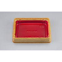 シーピー化成 どんぶり容器 BFハカマ集折10 杉板赤 本体(N) 0748710001355 1ケース(600個(50個×12)（直送品）