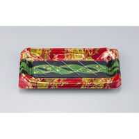 シーピー化成 寿司容器 NUN鞆14 結笹赤 本体 0780214008405 1ケース(900個(50個×18)（直送品）