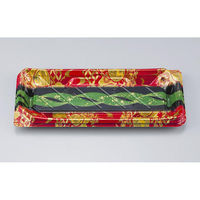 シーピー化成 寿司容器 NUN鞆15 結笹赤 本体 0780215008405 1ケース(800個(50個×16)（直送品）