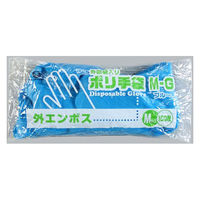 福助工業 衛生資材 ポリ手袋外エンボス 外装入 M-GB 100枚入り 0845191 1ケース(50個(1個×50（直送品）