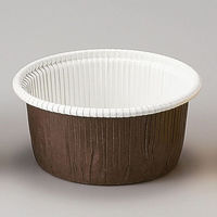 天満紙器 ケーキカップ CR-42 カールカップ 茶 2690061 1ケース(2000個(100個×20)（直送品）