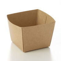 天満紙器 ケーキトレー BT52 クラフトキューブ(茶無地) 3800212 1ケース(2000個(50個×40)（直送品）