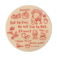 九州紙工 カフェコースターレッド未晒クッション紙丸型(90×90mm 厚み1mm) CO-9 1ケース(5000個(100個×50)（直送品）