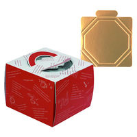 ヤマニパッケージ ケーキ箱 ルージュデコ4.5号(金台紙付) DE-155T 1ケース(100個(1個×100)（直送品）