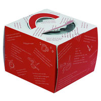 ヤマニパッケージ ケーキ箱 ルージュデコ6号 DE-157 1ケース(100個(25個×4)（直送品）