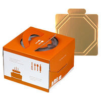 ヤマニパッケージ ケーキ箱 ソレイユデコ135 5号 金台紙付 DE-192T 1ケース(100個(1個×100)（直送品）