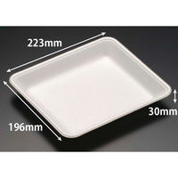 リスパック 発泡トレー J-20-22F(S) 白 FGPC236 1ケース(1200個(100個×12)（直送品）