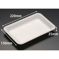 リスパック 発泡トレー J-22-15T(S) 白 FGPC261 1ケース(1500個(100個×15)（直送品）