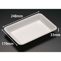 リスパック 発泡トレー J-25-17U(S) 白 FGPC381 1ケース(1200個(100個×12)（直送品）