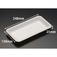 リスパック 発泡トレー J-25-13T(S) 白 FGPC328 1ケース(1500個(100個×15)（直送品）