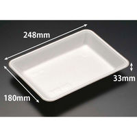 リスパック 発泡トレー J-25-18U(S) 白 FGPC391 1ケース(900個(100個×9)（直送品）